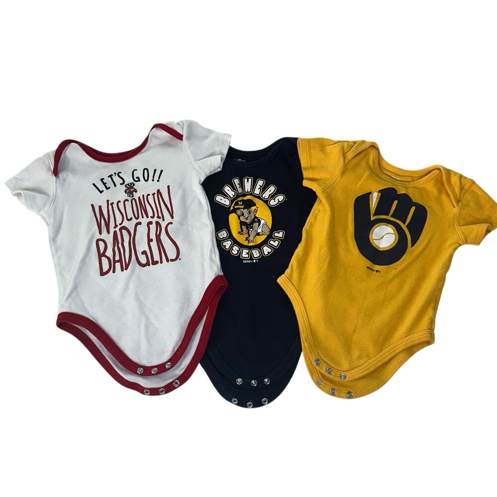 Toddler 18-24 Months Sports Clothing Bundle Wisconsin Badger Brewers Baseball